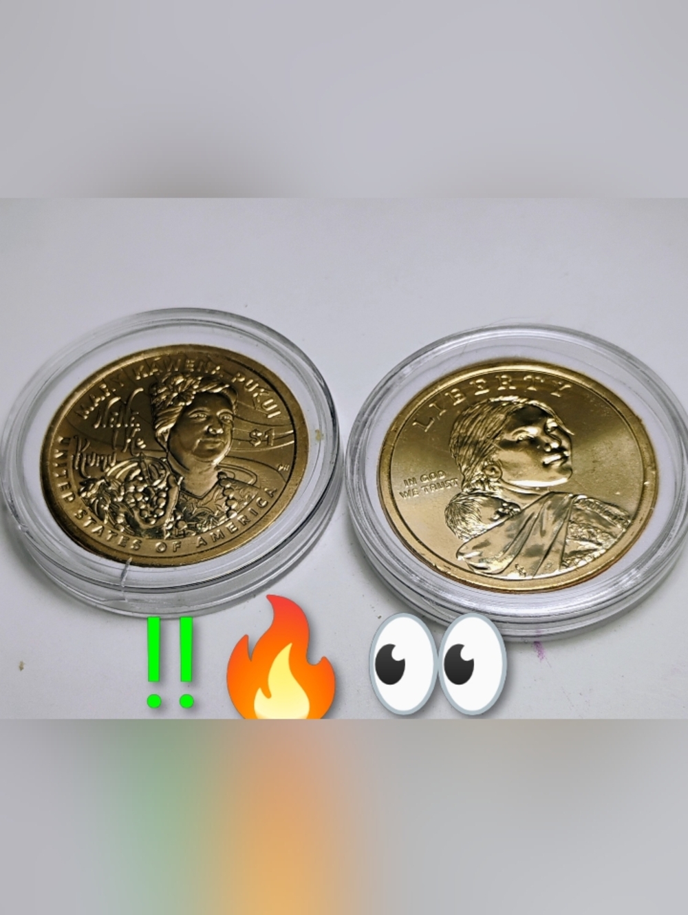 2025 S Sacagawea Dollar p D Coin Pair - Gold Tone US Coins CLAD  In Capsule